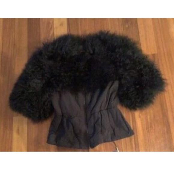 Longchamp Jackets & Blazers - NWT Longchamp Mongolian fur Bomber jacket sz M